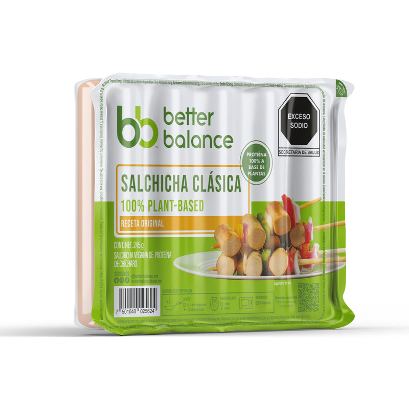 2x1 Salchicha Clásica 100% Plant-Based Better Balance 245 g