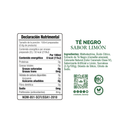 Té Negro en Polvo Sabor Limón bajo en Calorías Nature's Factory 20 g