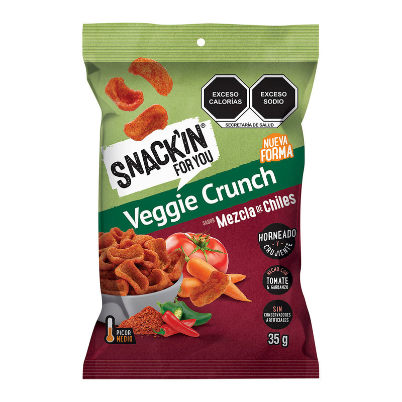 Veggie Crunch Tomate Mezcla de Chiles SNACK'IN FOR YOU 35 g