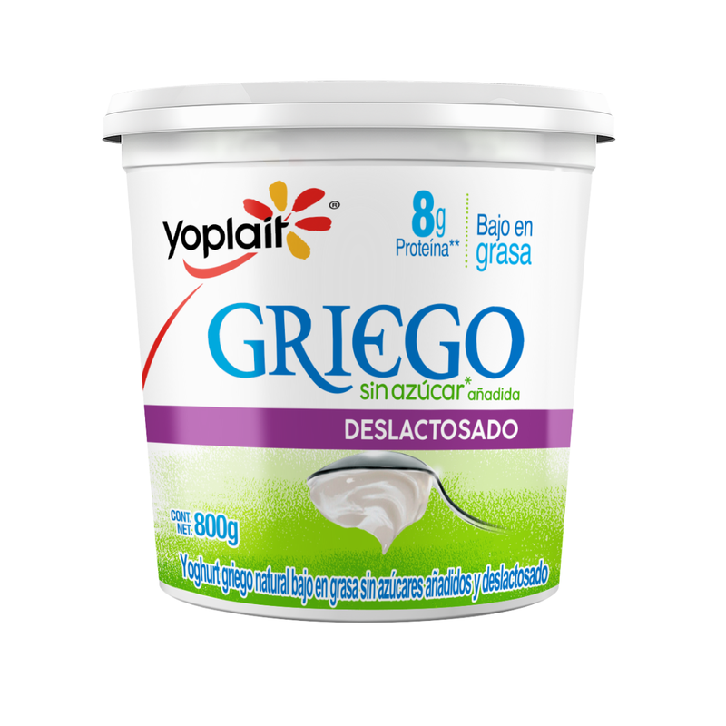 Yoghurt Griego Sin Azúcar Deslactosado Yoplait 800 g