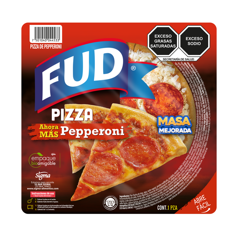 Pizza Pepperoni Individual FUD 216 g