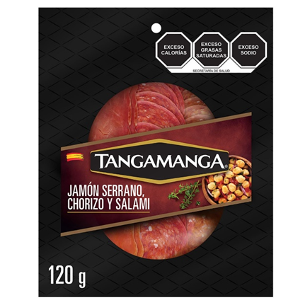 Jamón Serrano, Chorizo y Salami Tangamanga 120g