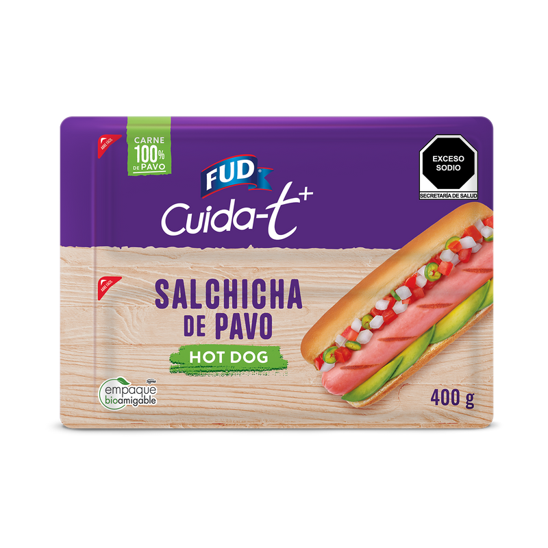 Salchicha de Pavo para Hot Dog FUD Cuidat+ 400 g