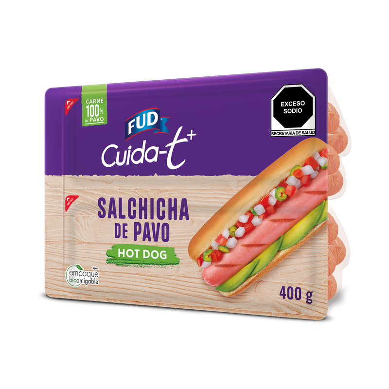 Salchicha de Pavo para Hot Dog FUD Cuidat+ 400 g