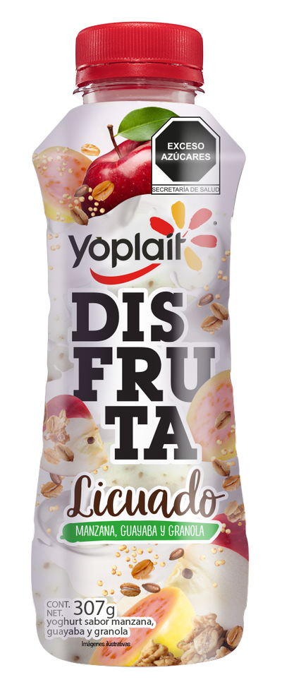 Licuado Manzana Guayaba y Granola Disfruta Yoplait 307 g